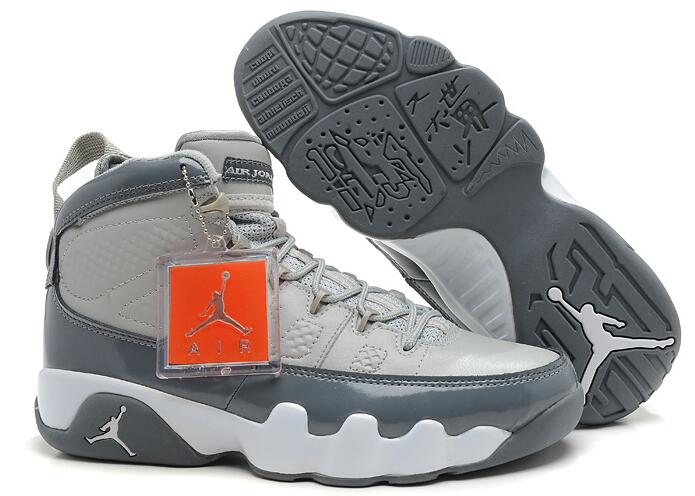 Men's Running weapon Air Jordan 9 Grey Shoes 0013